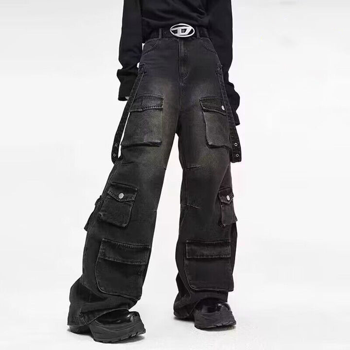 Men's Casual Cargo Jeans with Practical Pockets Mune Fashion