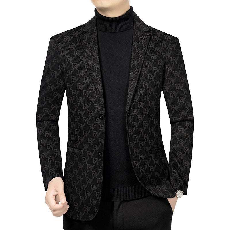 Men's Modern Single-Breasted City Blazer with Patch Pockets and Light Half Lining Mune Fashion