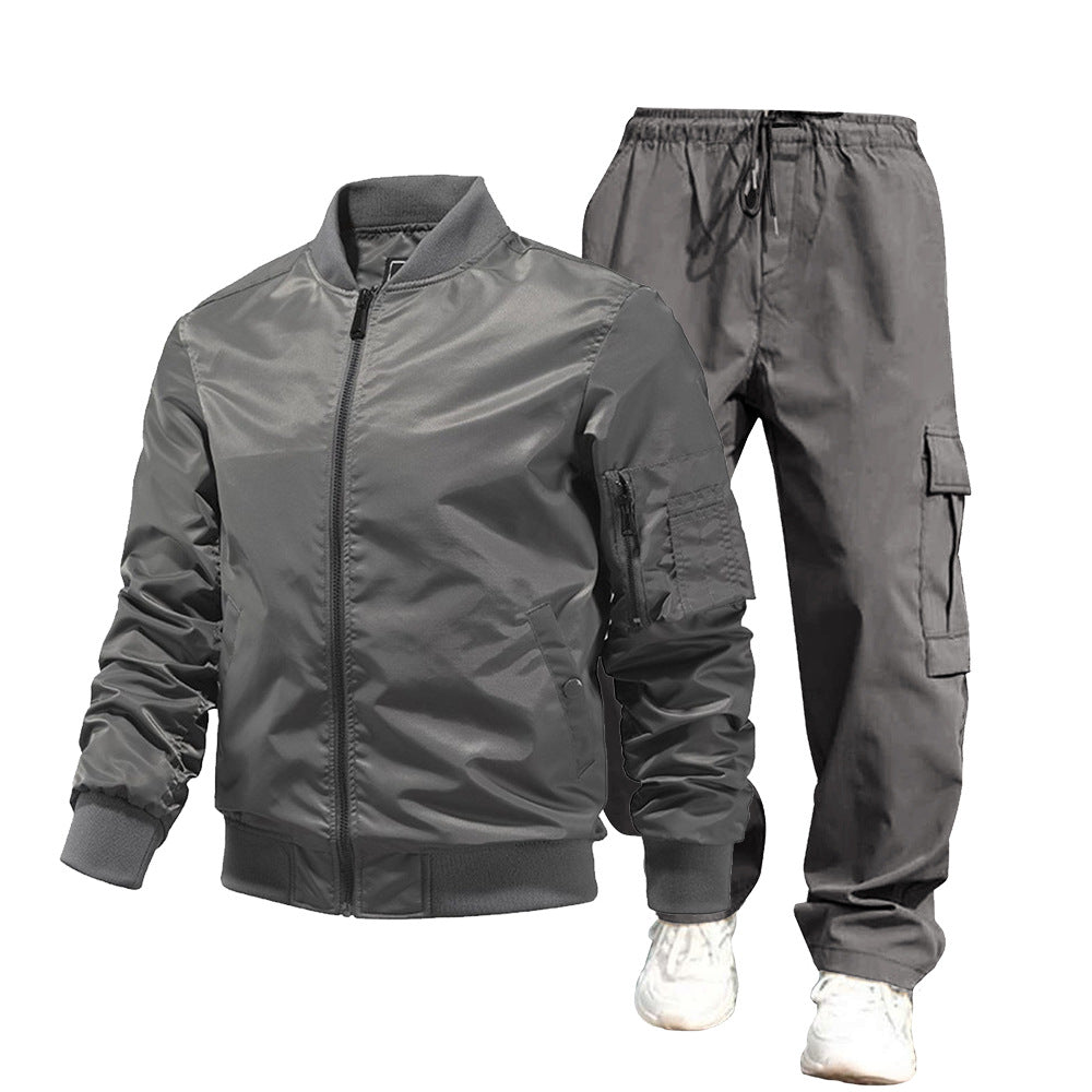 Men's Urban Bomber Jacket and Cargo Pants Set Mune Fashion