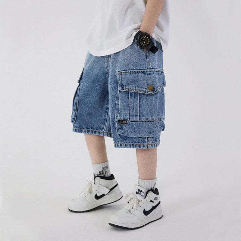 Boys Cargo Shorts made of lightweight denim Mune Fashion