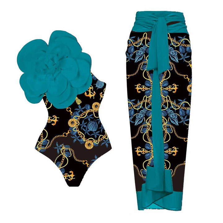 Women's Elegant Jumpsuit with Intricate Flower Decoration Mune Fashion