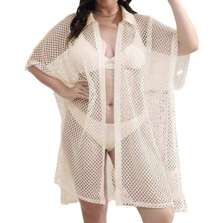 Women's transparent beach cover-up made of mesh material Mune Fashion