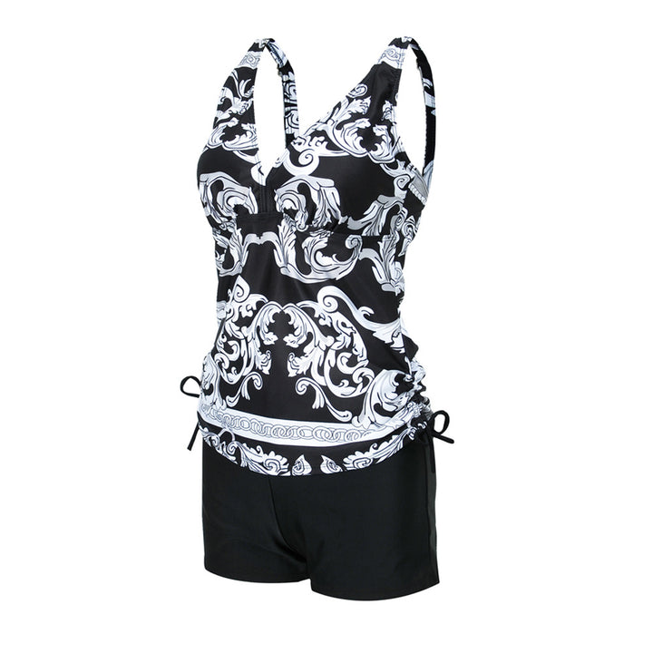 Women's Athletic Swimsuit with Decorative Top Mune Fashion