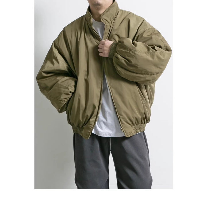 Men's Lightweight Quilted Jacket with High Collar Mune Fashion