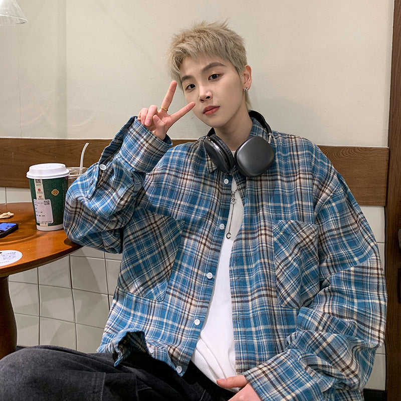 Men's Flannel Shirt with Check Pattern Mune Fashion