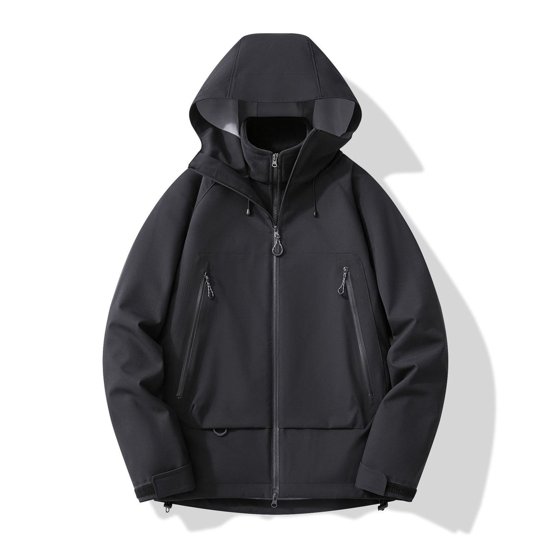 Men's technical insulating softshell jacket with hood and fleece inner collar Mune Fashion