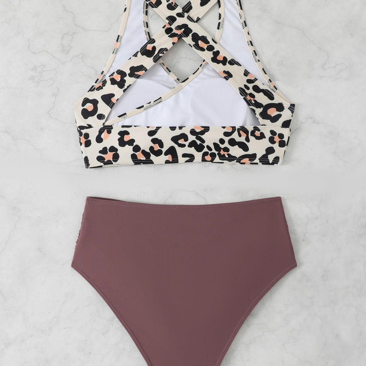 Ladies sporty bikini set with fashionable leopard design Mune Fashion