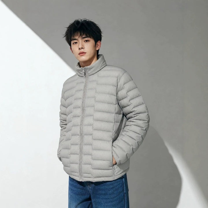 Men's Lightweight Padded Jacket with Down Look Mune Fashion