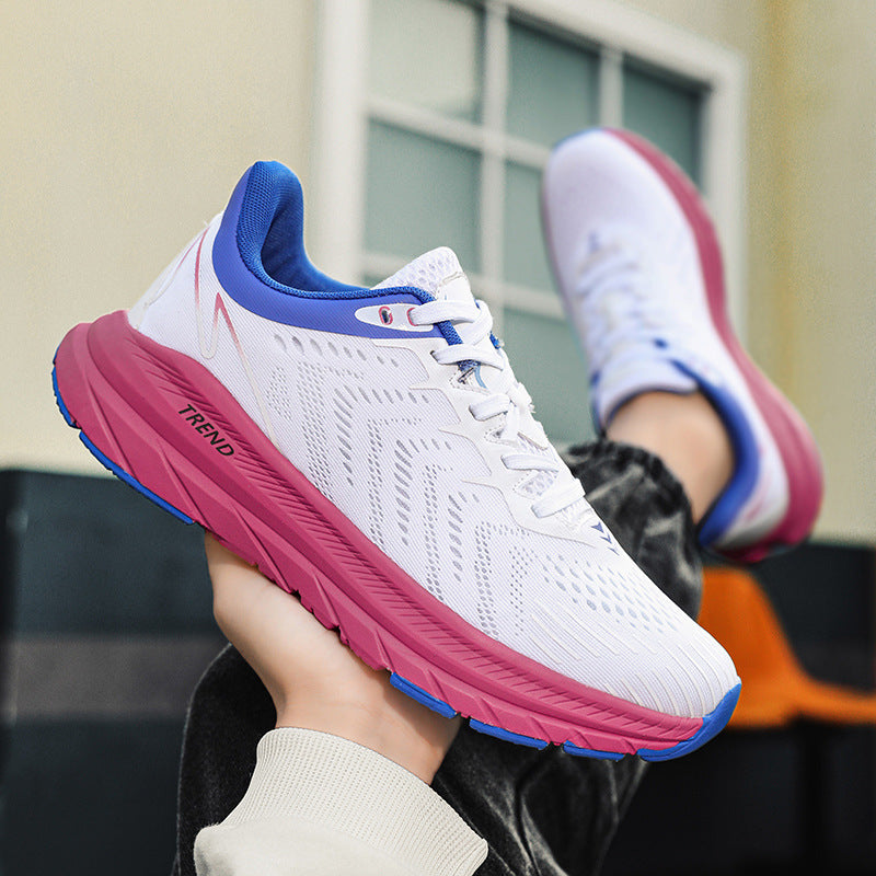 Men's comfort running shoes with responsive platform sole and ventilated knitted upper Mune Fashion