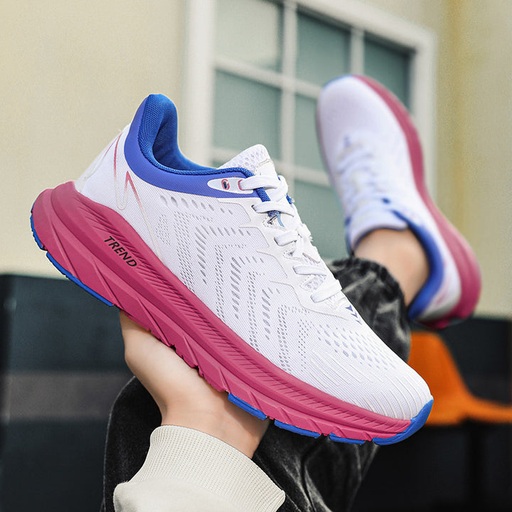 Men's comfort running shoes with responsive platform sole and ventilated knitted upper Mune Fashion