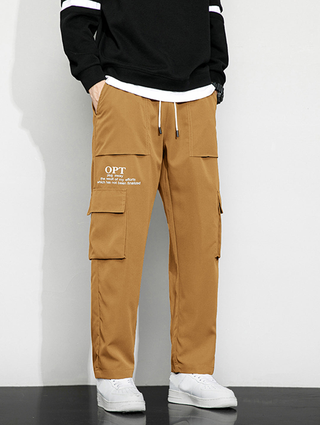 Men's cargo pants with practical pockets and elastic waistband Mune Fashion
