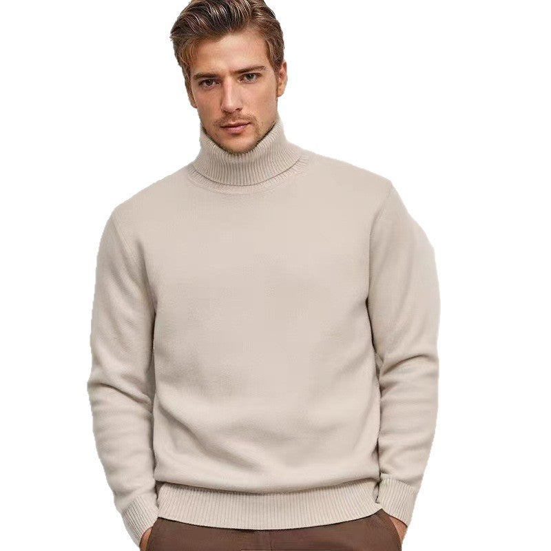 Men's fine knit turtleneck sweater with a slim silhouette and ribbed cuffs Mune Fashion
