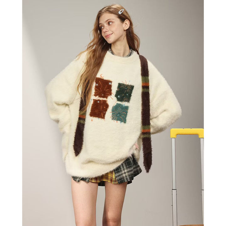 Men's Cozy Chunky Knit Sweater with Unique Animal Motif Mune Fashion