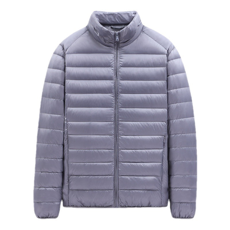 Men's nan ultralight quilted jacket with stand-up collar and full-length zipper Mune Fashion