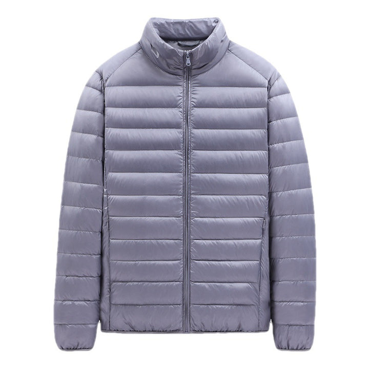 Men's nan ultralight quilted jacket with stand-up collar and full-length zipper Mune Fashion