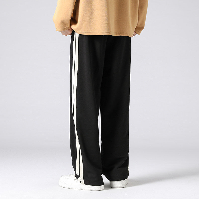 Men's Relaxed-Fit Lounge Pants with Distinctive Side Stripes & Adjustable Drawstring Mune Fashion