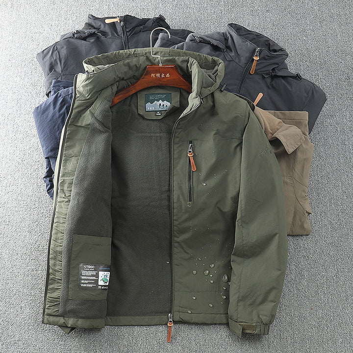 Men's Warm Padded Functional Jacket with Adjustable Hood Mune Fashion