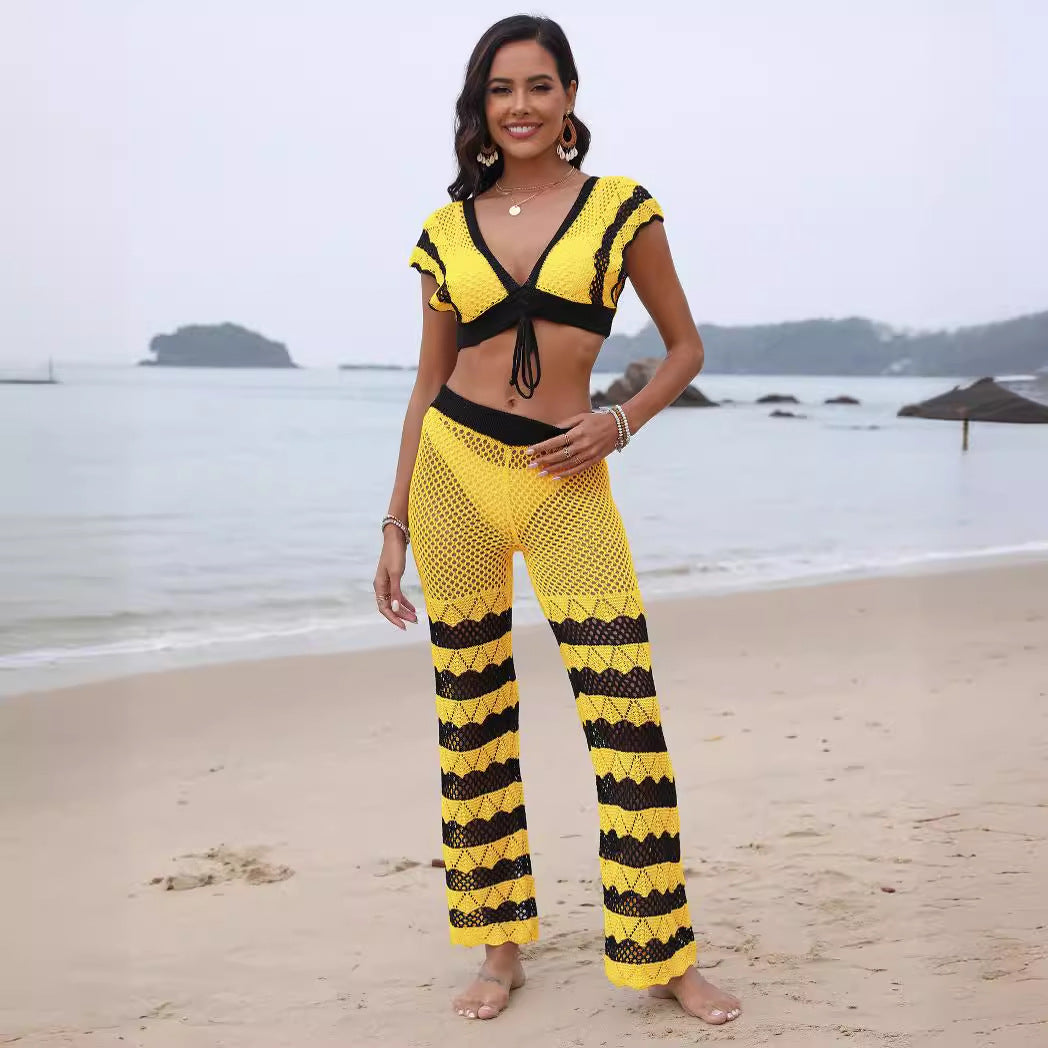 Women's Crocheted Beach Pants Mune Fashion
