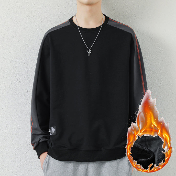 Men's Oversized Sweatshirt with Contrasting Sleeves, Flat Seam Details and Ribbed Cuffs Mune Fashion