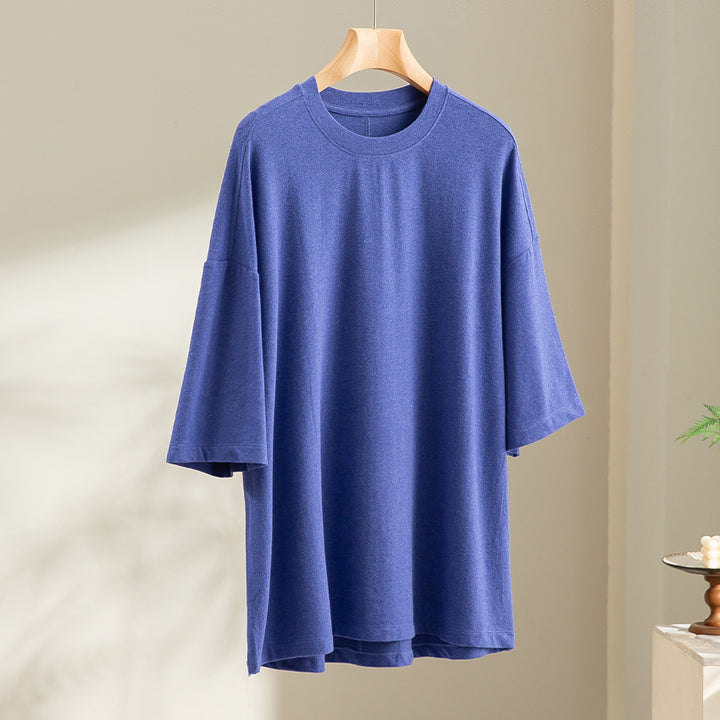 Men's Oversized T-Shirt made of high-quality cotton blend with drop shoulder and loose fit Mune Fashion