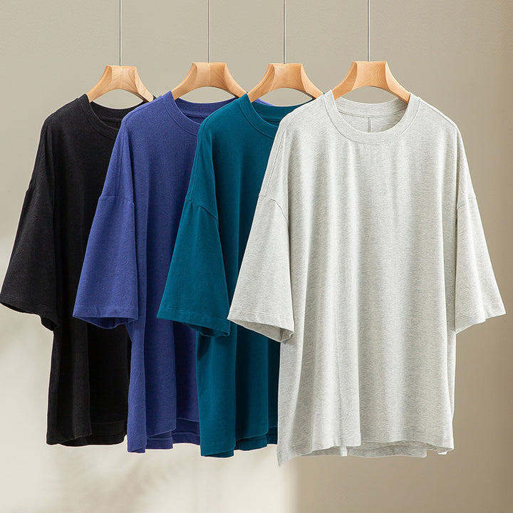 Men's Oversized T-Shirt made of high-quality cotton blend with drop shoulder and loose fit Mune Fashion