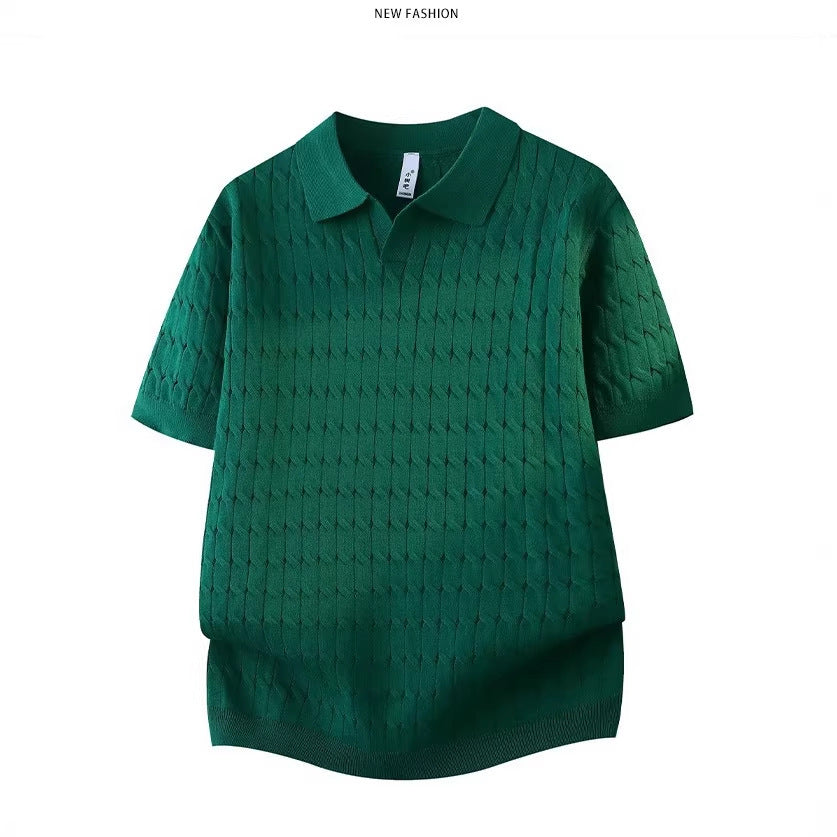 Women Structured Knit Polo Shirt Mune Fashion
