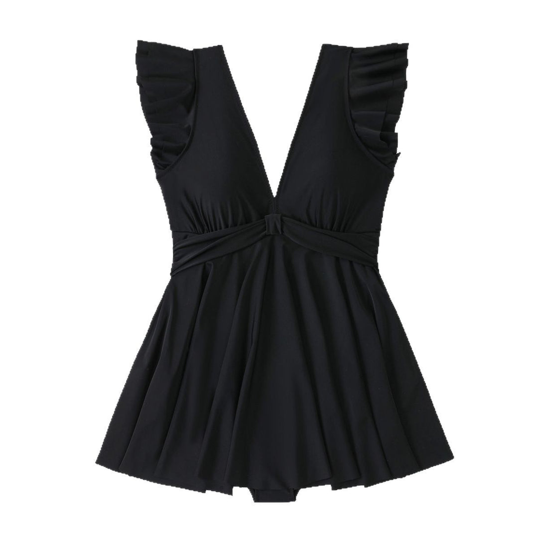 Women elegant wrap swimsuit dress Mune Fashion