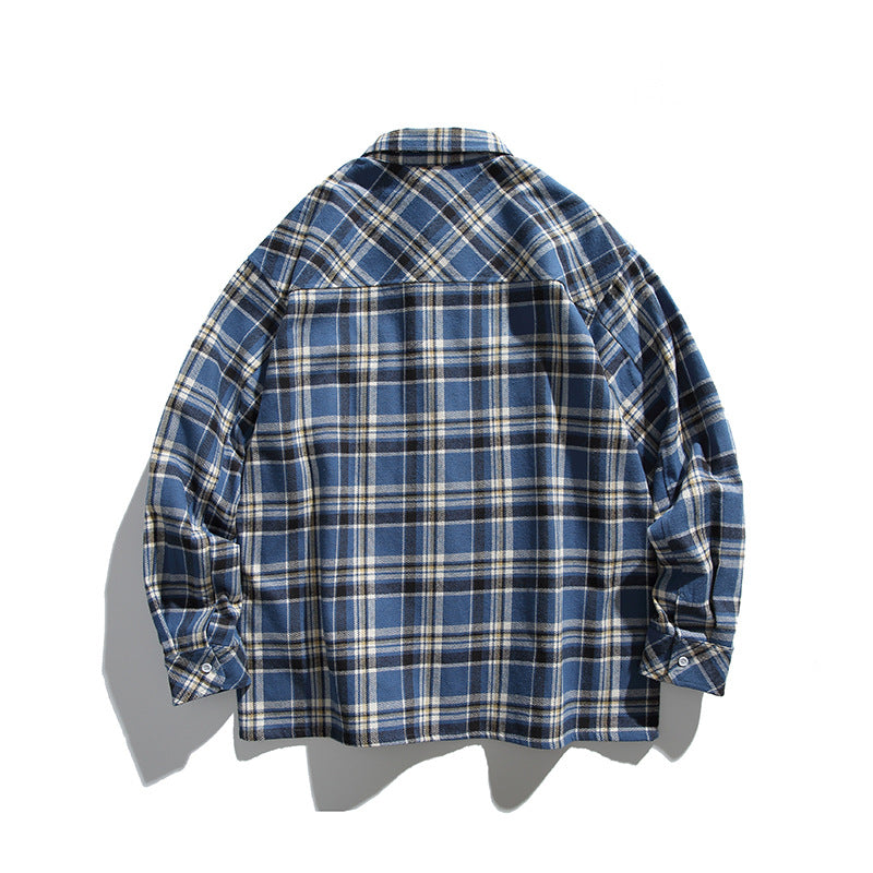 Unisex Checked Overshirt in Boxy Cut with Chest Flap Pockets made of Soft Flannel Mune Fashion