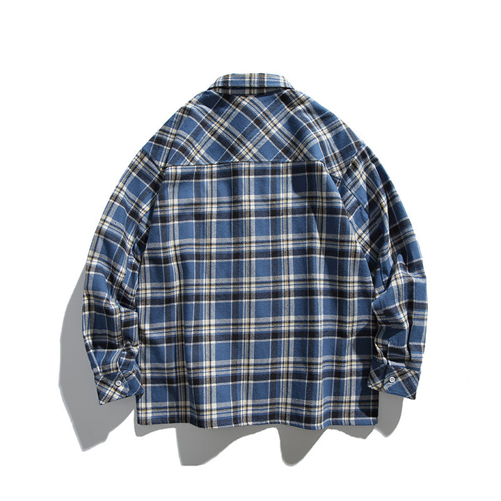 Unisex Checked Overshirt in Boxy Cut with Chest Flap Pockets made of Soft Flannel Mune Fashion