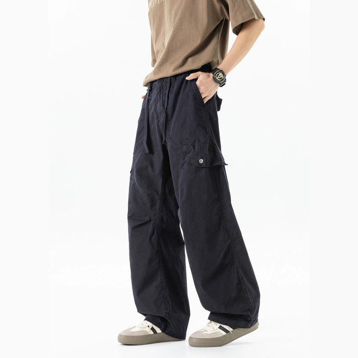 Herren Extraweite Baggy‑Cargohose im Utility‑Workwear‑Look mit elastischem Bund Mune Fashion
