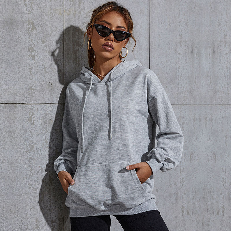 Women's hoodie with statement back print, oversized cut and ribbed cuffs Mune Fashion