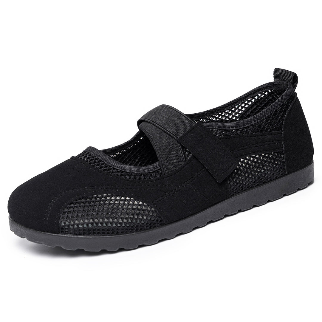 Women’s breathable Mary Jane walking shoe with Velcro and reinforced profile sole Mune Fashion