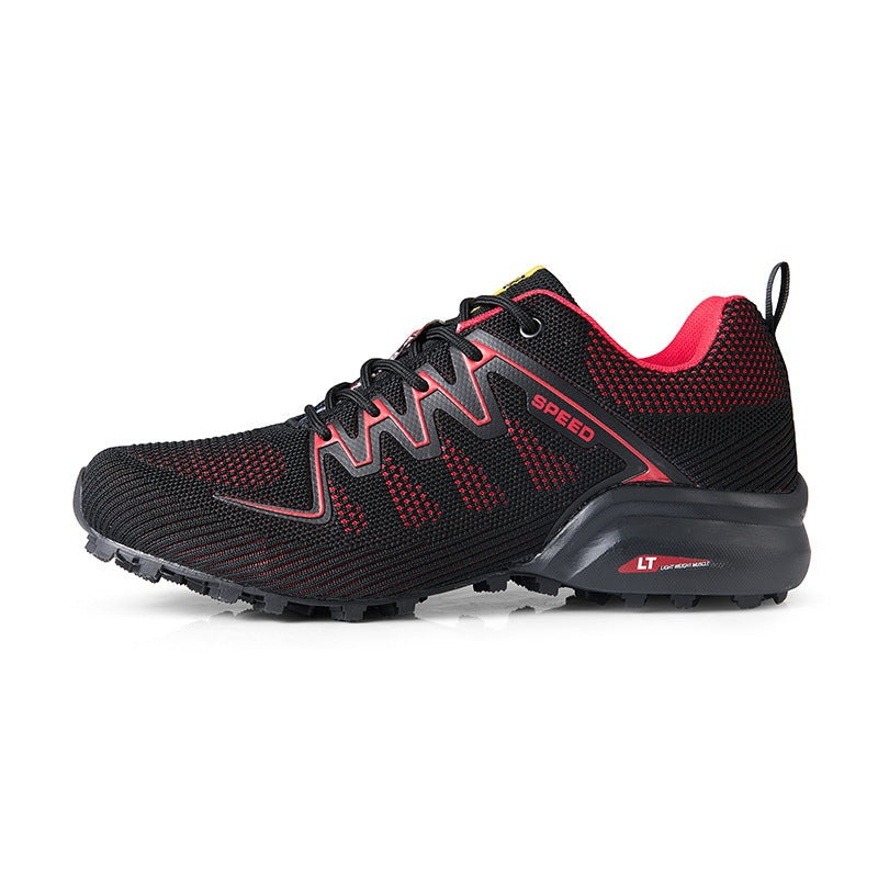 Men's Offroad Running Shoe with Breathable Knit Upper, Grippy Multiterrain Running Sole and Stable Heel Support Mune Fashion