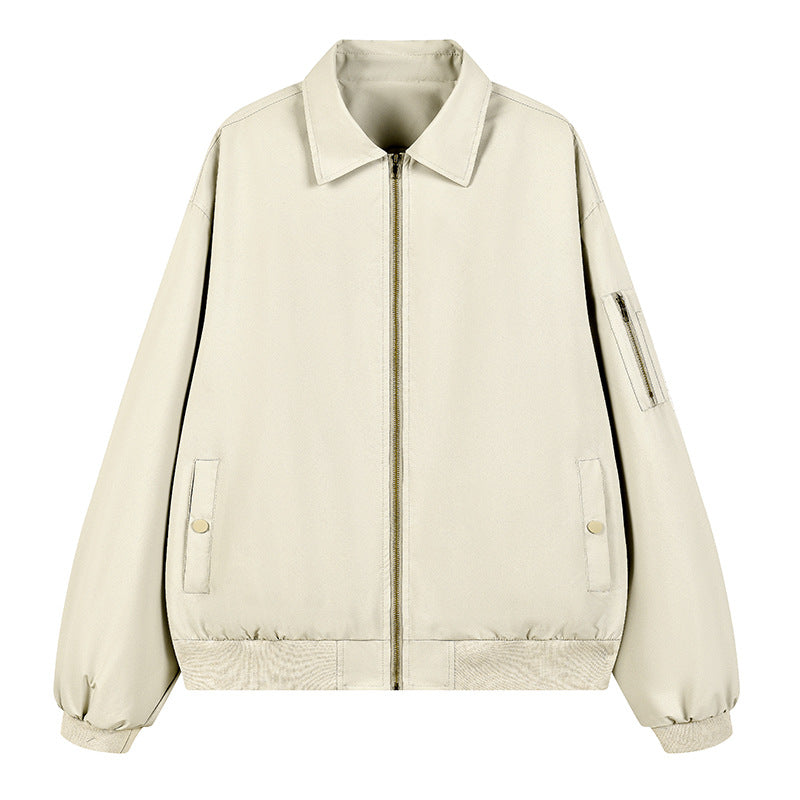 Men's Lightweight Oversized Transitional Bomber Jacket with Arm Pocket & Elastic Hem Mune Fashion