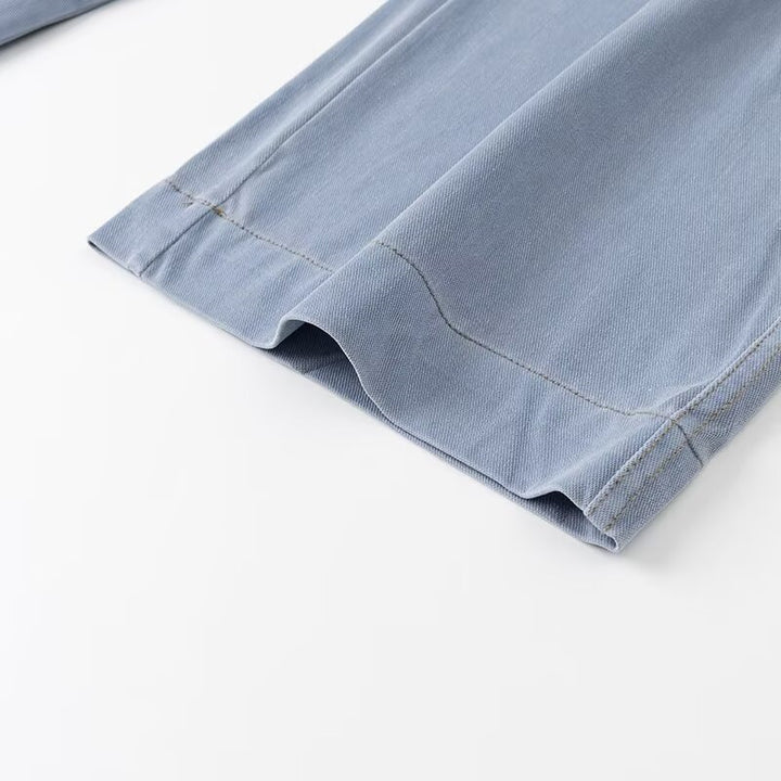 Women's loose high-waist lounge pants made of flowing viscose look with elastic waistband and side pockets Mune Fashion