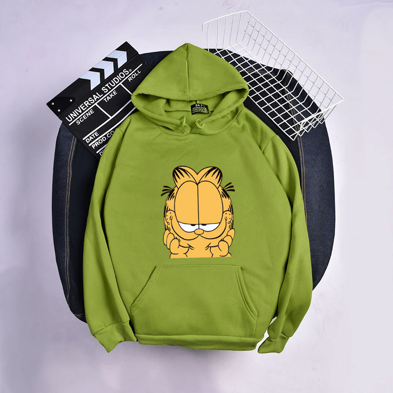 Unisex hooded sweatshirt with large comic face print, soft fleece lining and kangaroo pocket Mune Fashion