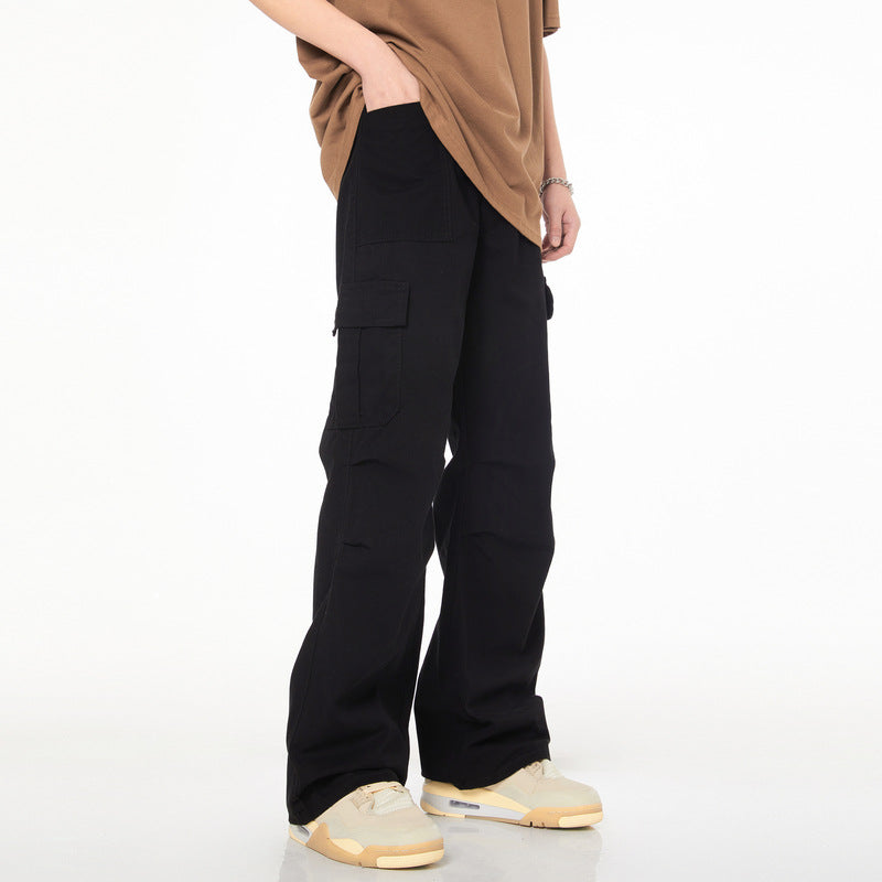 Men's Utility Cargo Pants in wide Palazzo cut with drop crotch and drawstring hem Mune Fashion