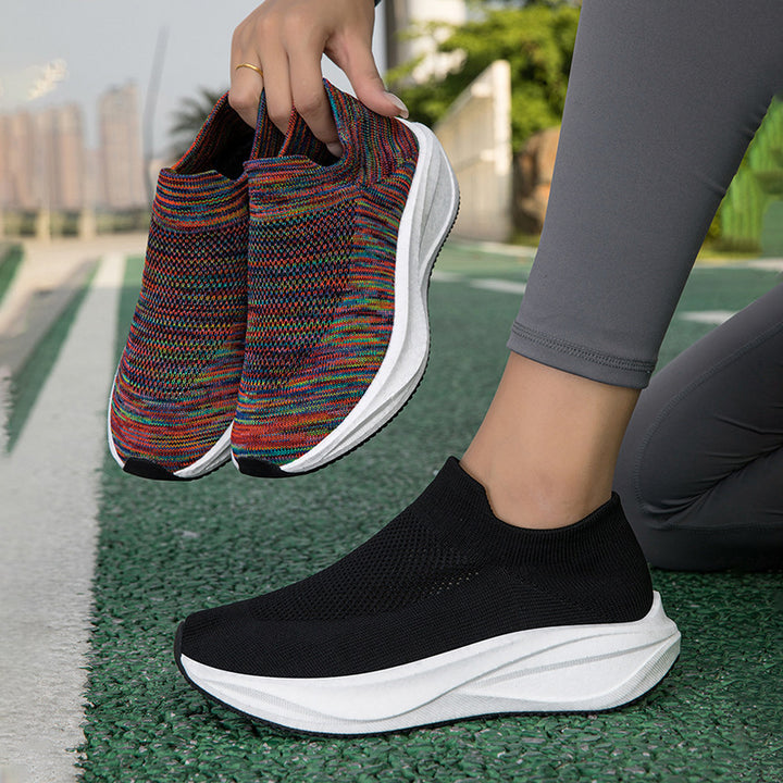 Women's Knit Slip-On Sneaker with Ergonomic Comfort Sole Mune Fashion