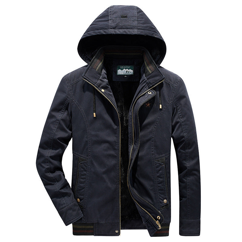 Men's utility hooded jacket in field parka style with thermal lining and multifunctional pockets Mune Fashion