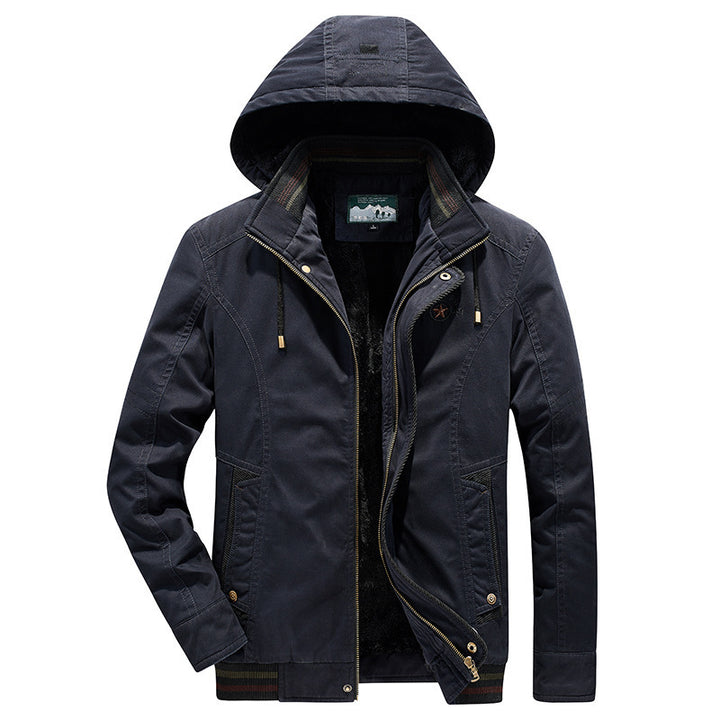 Men's utility hooded jacket in field parka style with thermal lining and multifunctional pockets Mune Fashion