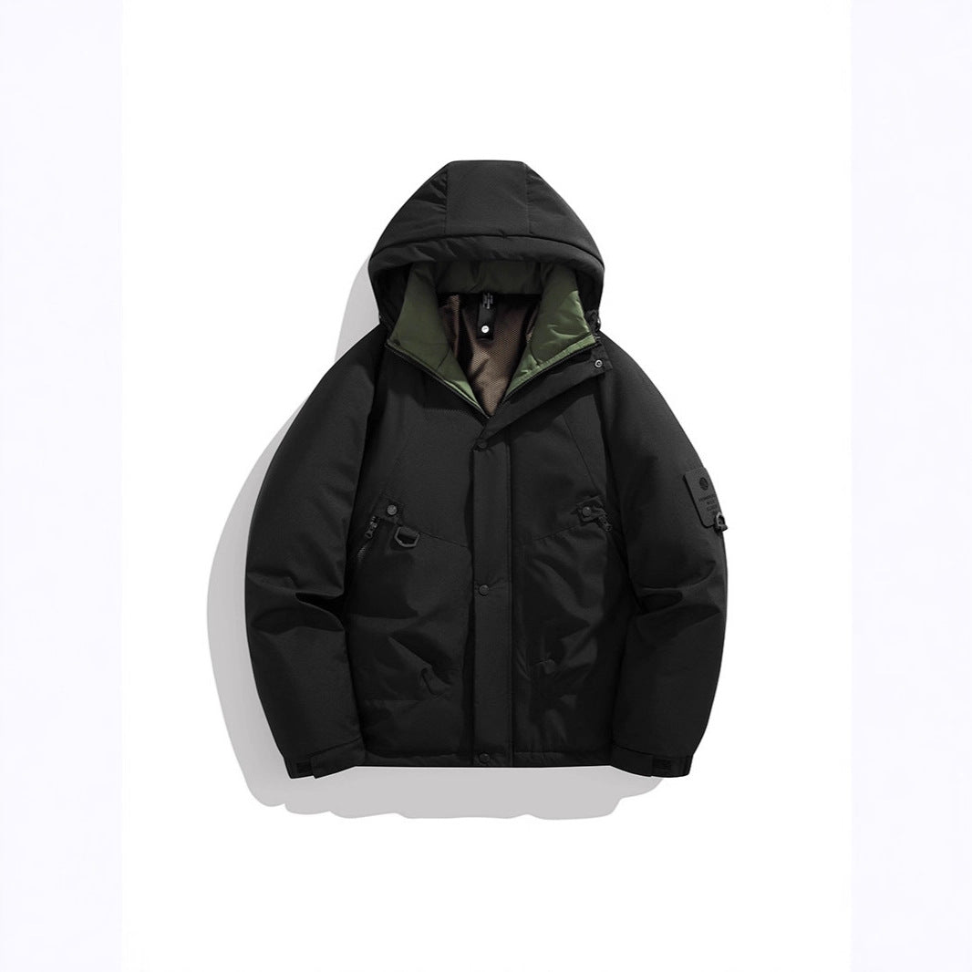 Men's Padded Outdoor Jacket with Hood, Multi-Functional Pockets and Windproof Outer Layer Mune Fashion