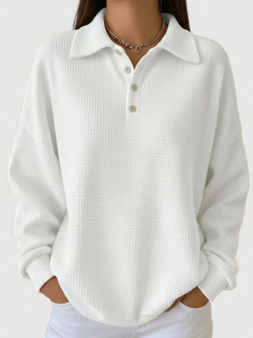 Women's Casual Waffle Sweater