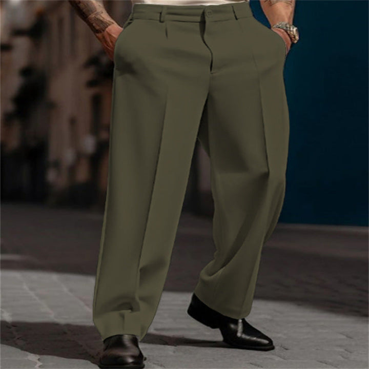 Men's classic suit trousers with high waist and wide legs Mune Fashion