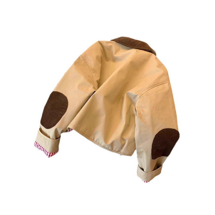 Ladies Fashionable Utility Jacket with Velvet Collar Mune Fashion