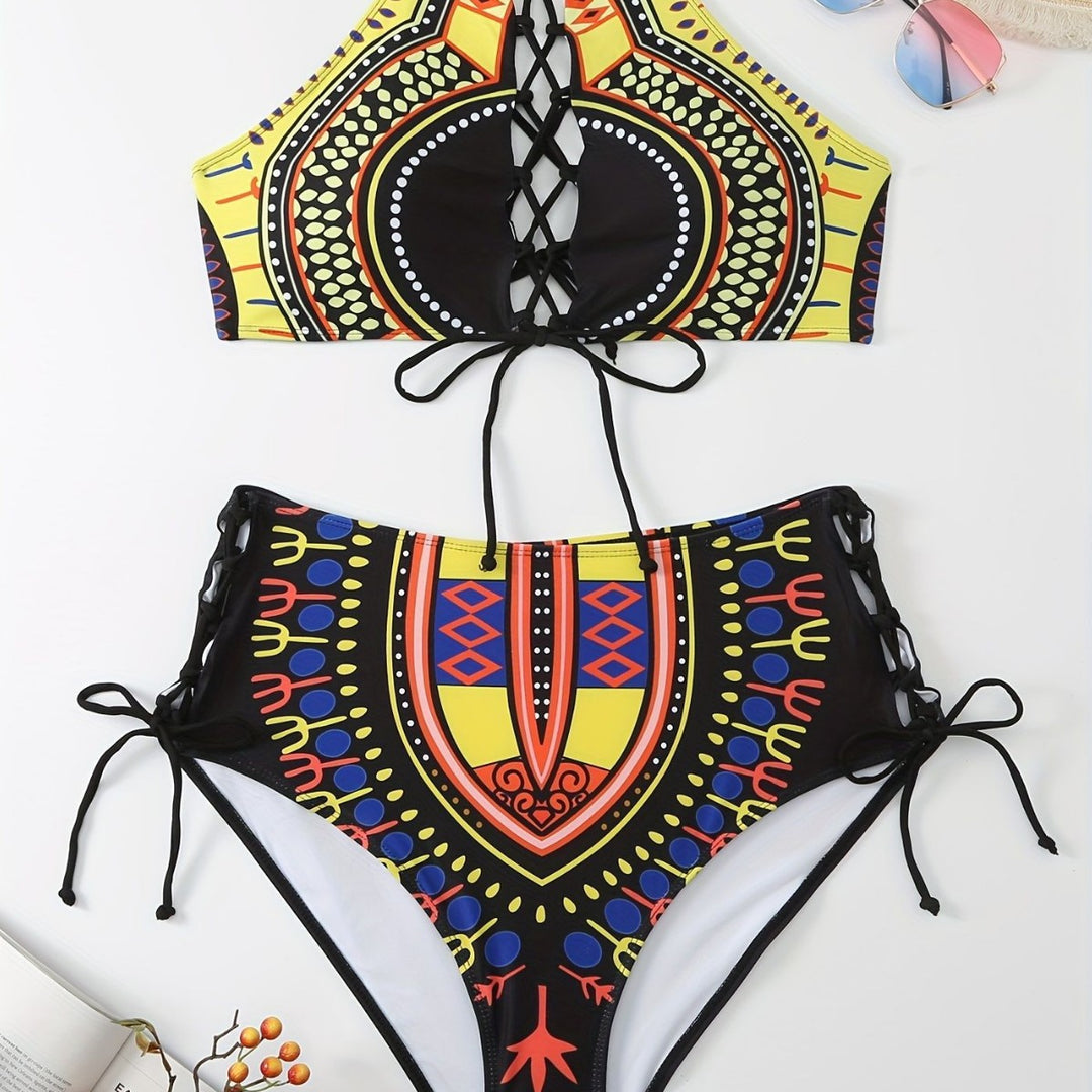 Women's High Quality Bikini with Sophisticated Lace-up Design Mune Fashion