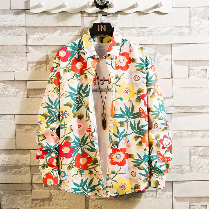 Men's patterned casual shirt with Kent collar, full button placket and lightweight cotton blend Mune Fashion