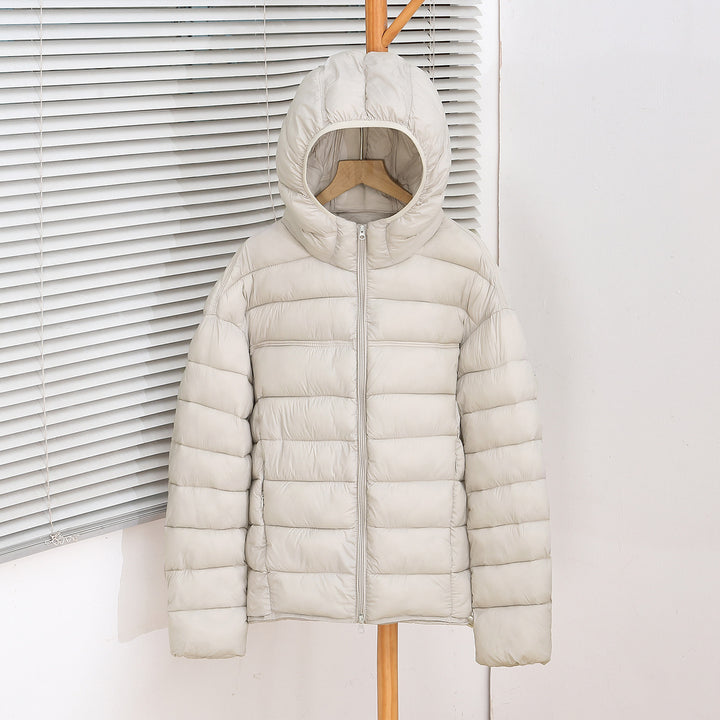 Women's nano ultralight padded short jacket with thermo insulation, ergonomic hood and packable design Mune Fashion