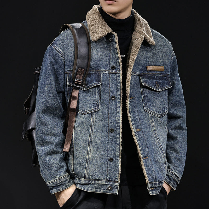 Men's Casual Denim Jacket with Teddy Lining Mune Fashion