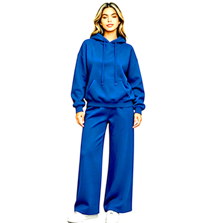 Women Comfortable Oversized Hoodie with Wide Jogging Pants Mune Fashion
