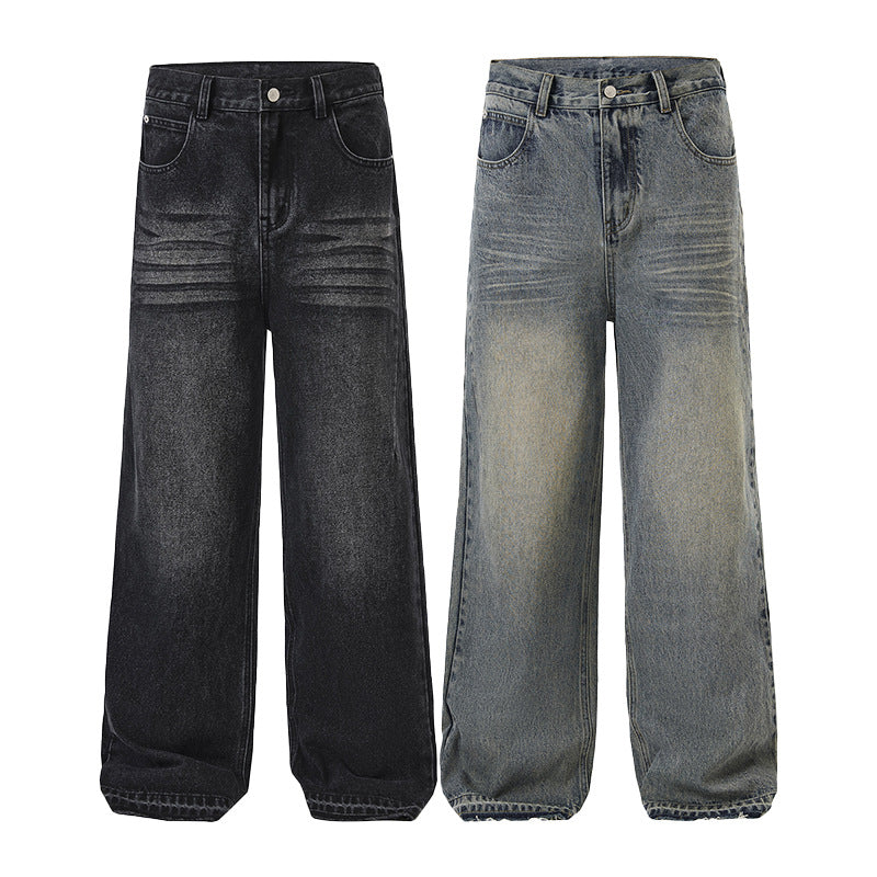 Men's Wide Relaxed Denim Jeans in Marlene Baggy Cut Mune Fashion